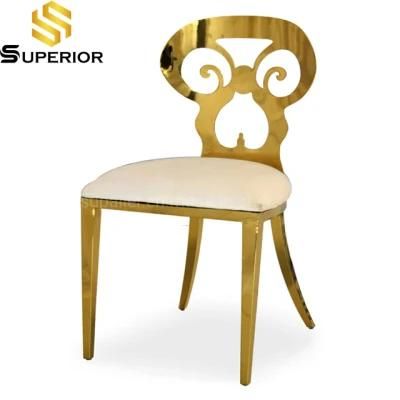 High Quality European Style Antique Wedding Chair with Hollow Back