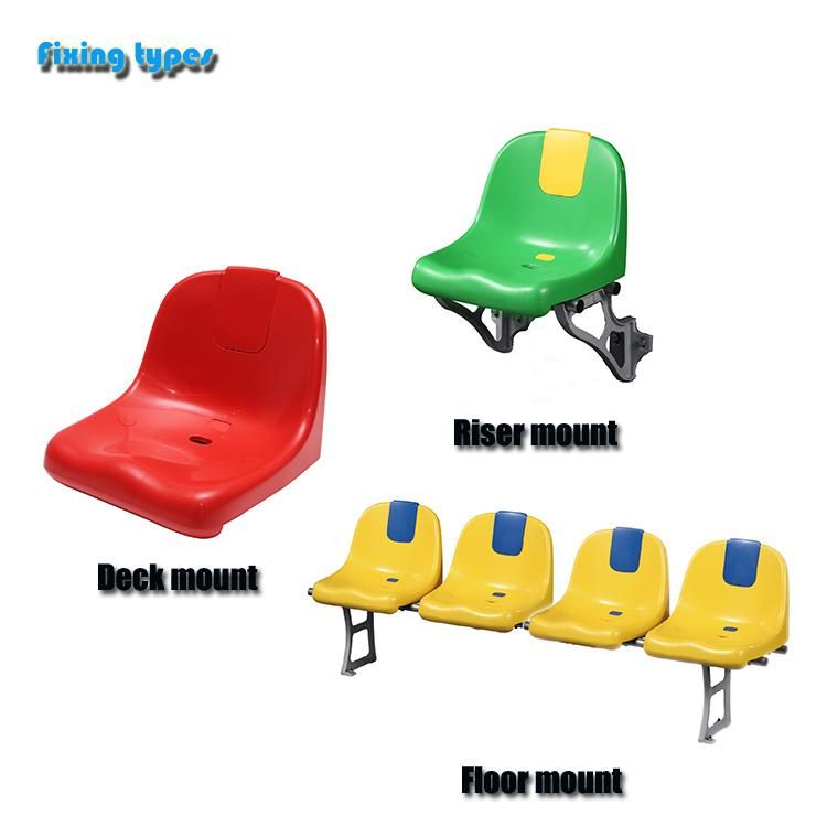 Polypropylene Fixed Plastic Stadium Chair, Plastic Stadium Seat Gym Seats for Sale