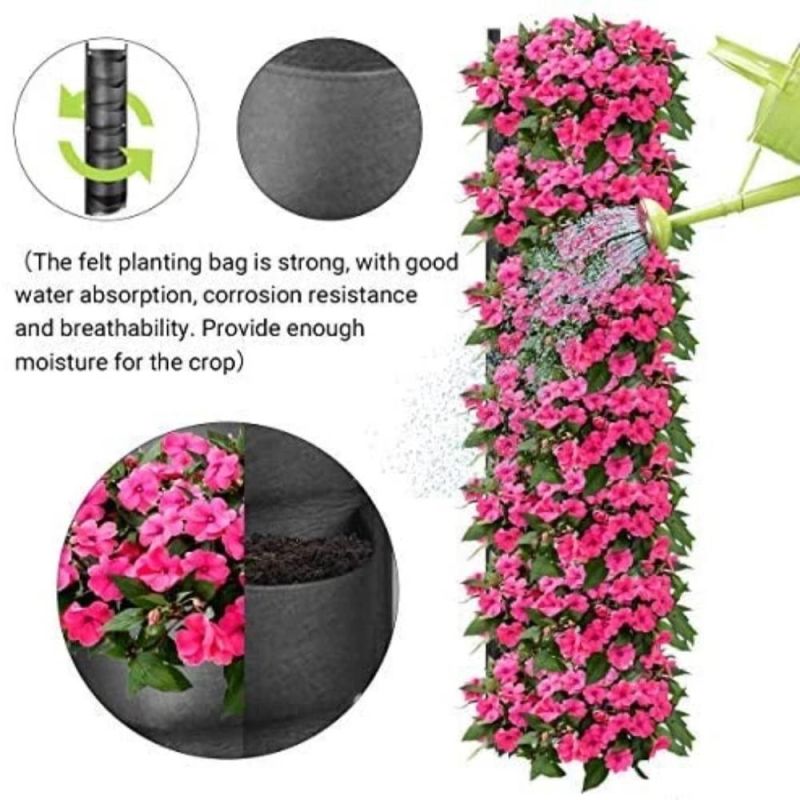 New Spring Vertical Hanging Garden Planter Flower Pots Layout Waterproof Wall Mount Hanging Flowerpot Bag Indoor Outdoor Use