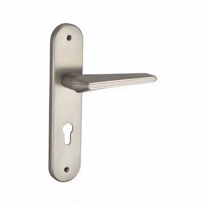 Double Sided Long Plate 85mm Zinc Alloy Door Handle on Plate