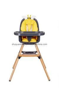 3in1 Wooden High Chair Rocking High Chair- Black