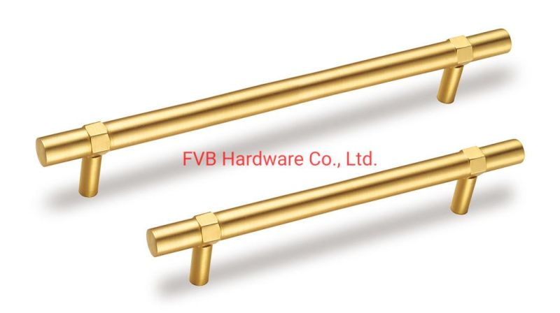 North European and American Pure Copper Handle for Wardrobe Door Brass Gold