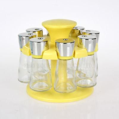 Wholesale Clear Revolving Rotating Carousel Plastic Seasoning Spice Bottle Revolving Spice Rack