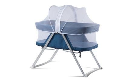 Factory Baby Bed with Mosquito Net / The Wheels Baby Cradle/The Rocking Function Bed /One Hand Folding Bed