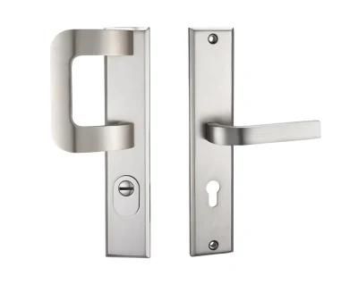 New Internal Plate Door Handle Lock Zinc Alloy Lever Door Handle on Plate for Wood Door