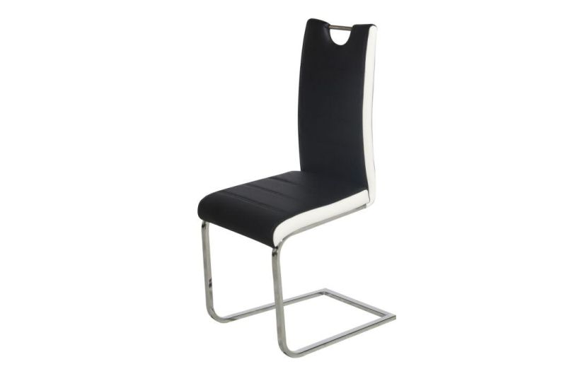 European Comfortable High Quality PU Leather Dining Metal Legs Cheap Modern Dining Chairs