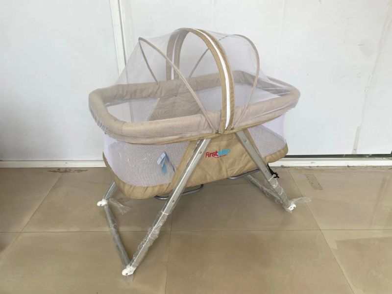 Promotional Prices Portable Steel Frame New Born Baby Cradle Swing
