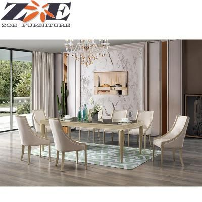 Foshan Hot Sale MDF and Solid Wood Dining Furniture Dining Table