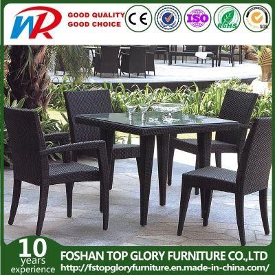 Rattan Garden Furniture Dining Chairs Outdoor Patio Dining Table Set