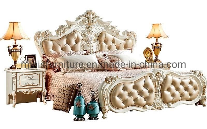 (MN-MB91) European Royal Style Furniture Bedroom Wooden Bed