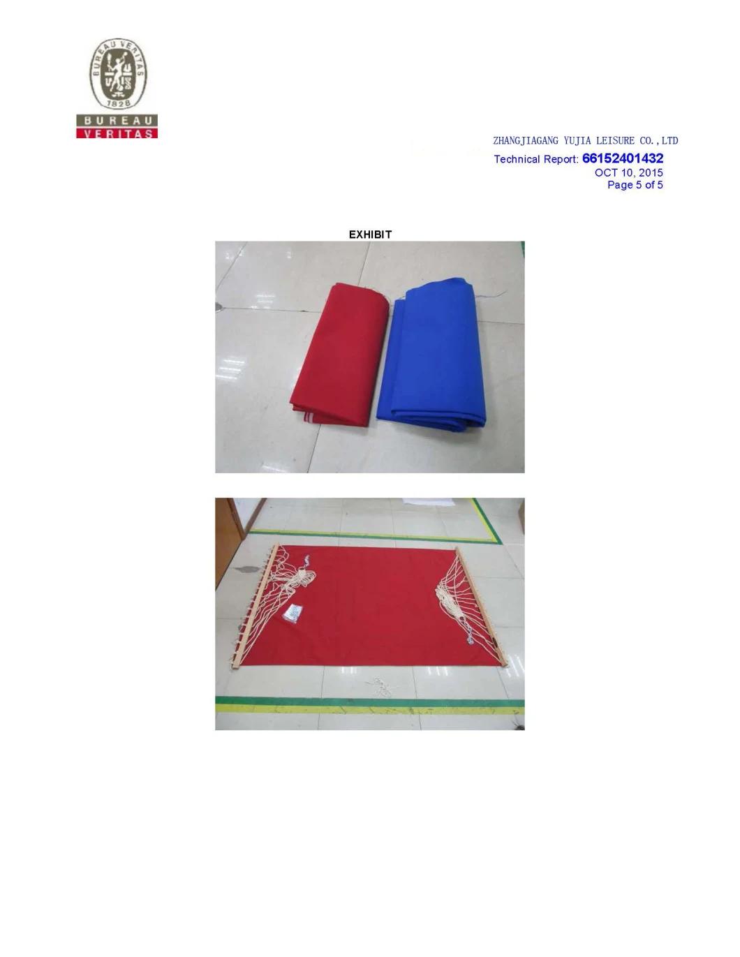 Light Green Quilted Olefin Fabric Double Hammock Spreader Bar 450lbs Capacity