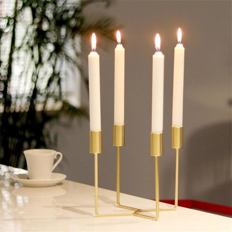 Candlestick Creative Nordic Romantic Candlelight Dinner Props Iron Candlestick Household Decoration