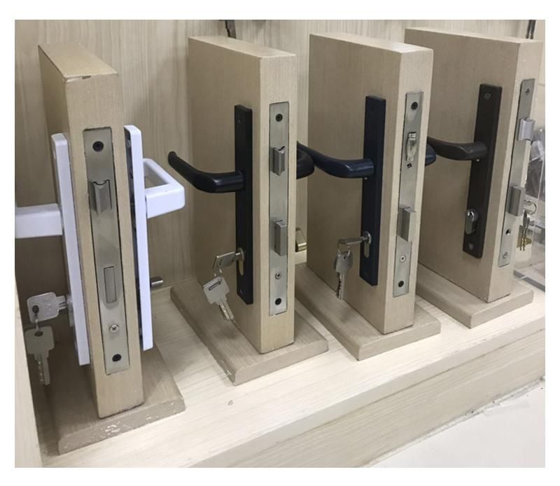 European Luxury Exterior Door Aluminum Hardware Door Lock Handle Set