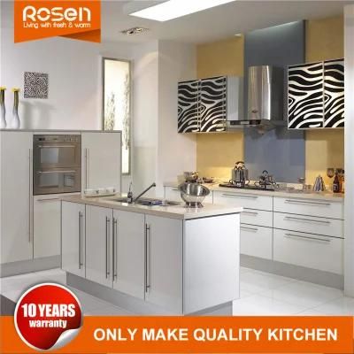 Design Modern Simple Style White Acrylic PVC Kitchen Cabinets Furniture Set