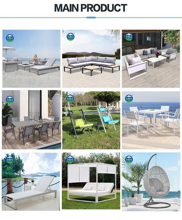 Foshan Aluminum Outdoor Square Table and Chair Dining Set 6 Seater Garden Furniture Supplier