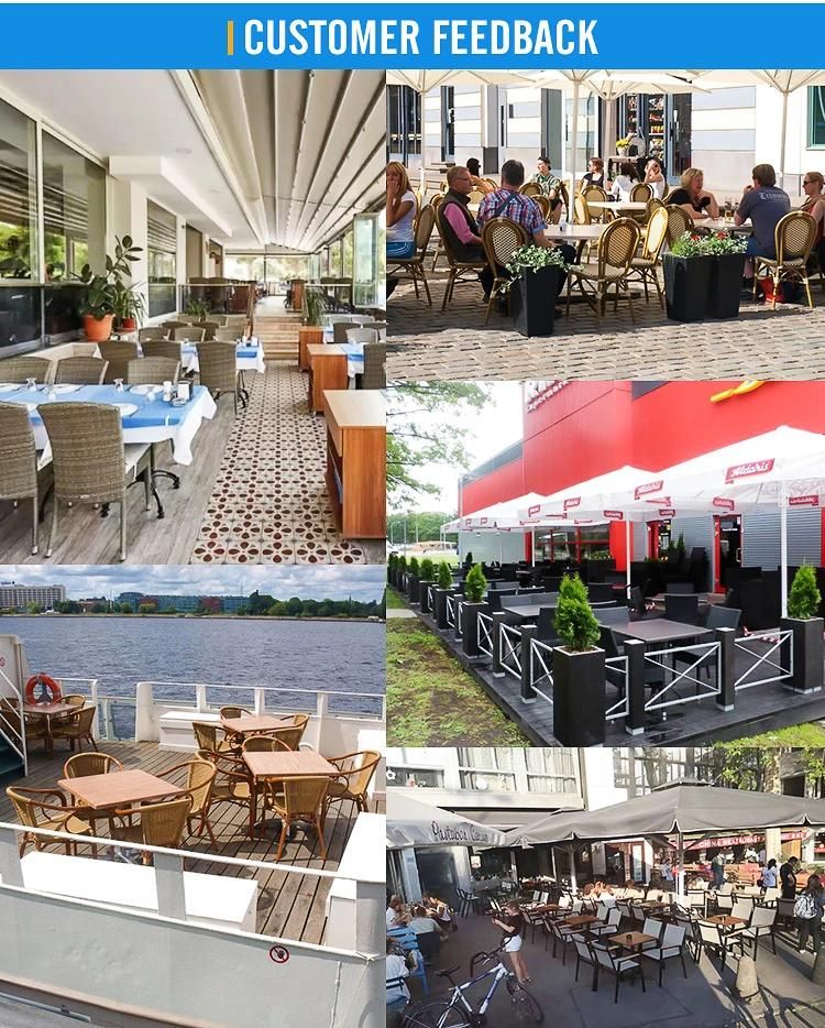 Grey Plastic Wood Patio Garden Sets Furniture for Restaurant Hotel