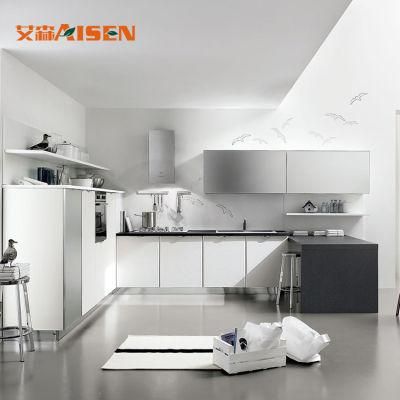 Kitchen Design Marble Top Modern Kitchen Cabinet with European Style