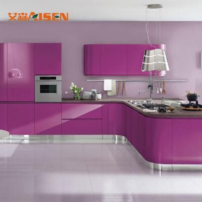 Best Sense China Factory Directly European Style Cheap Price High Glossy Kitchen Cabinet