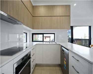 Apartment Durable U Shape Modular Flat Lacquer Kitchen Cabinet Furniture