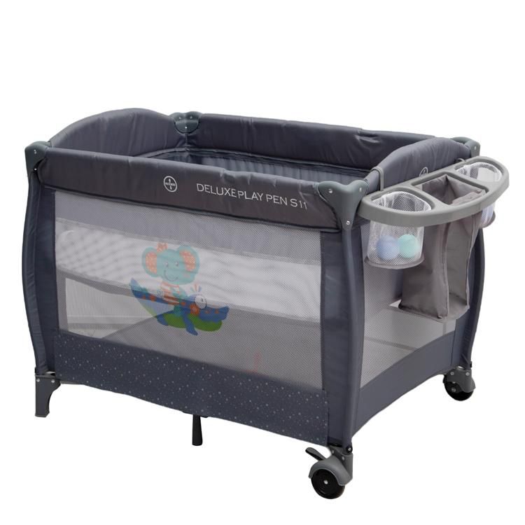 China Factory Newborn Foldable Baby Travel Playpen Bed Cot Infant with Net En716