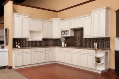 York Antique White Solid Wood Kitchen Cabinets