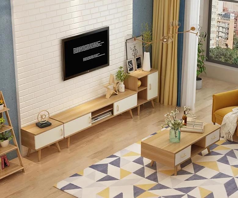 TV Cabinet Coffee Table Combination Set European Modern Minimalist Bedroom Floor Cabinet