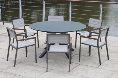 European Unfolded OEM Sectional with Table Round Outdoor Dining Set
