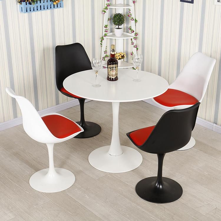 European Creative White Plastic Bar Chair Upholstered Metal Base Simple Bar Cafe Chair Bar