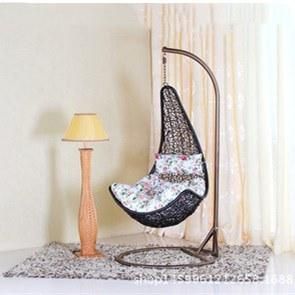 Modern Style Livingroom Hanging Swing Chair Outdoor Metal Chair PE Rattan Garden Chair