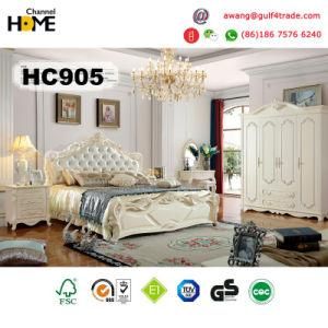 European Antique Furniture Wood Bedroom Set (HC905)