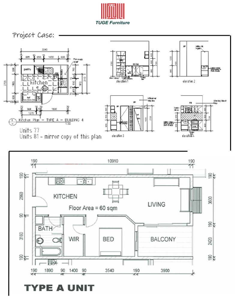 Wholesale Customized Modern Living Room Home Hotel Wooden Kitchen Furniture Cabinets