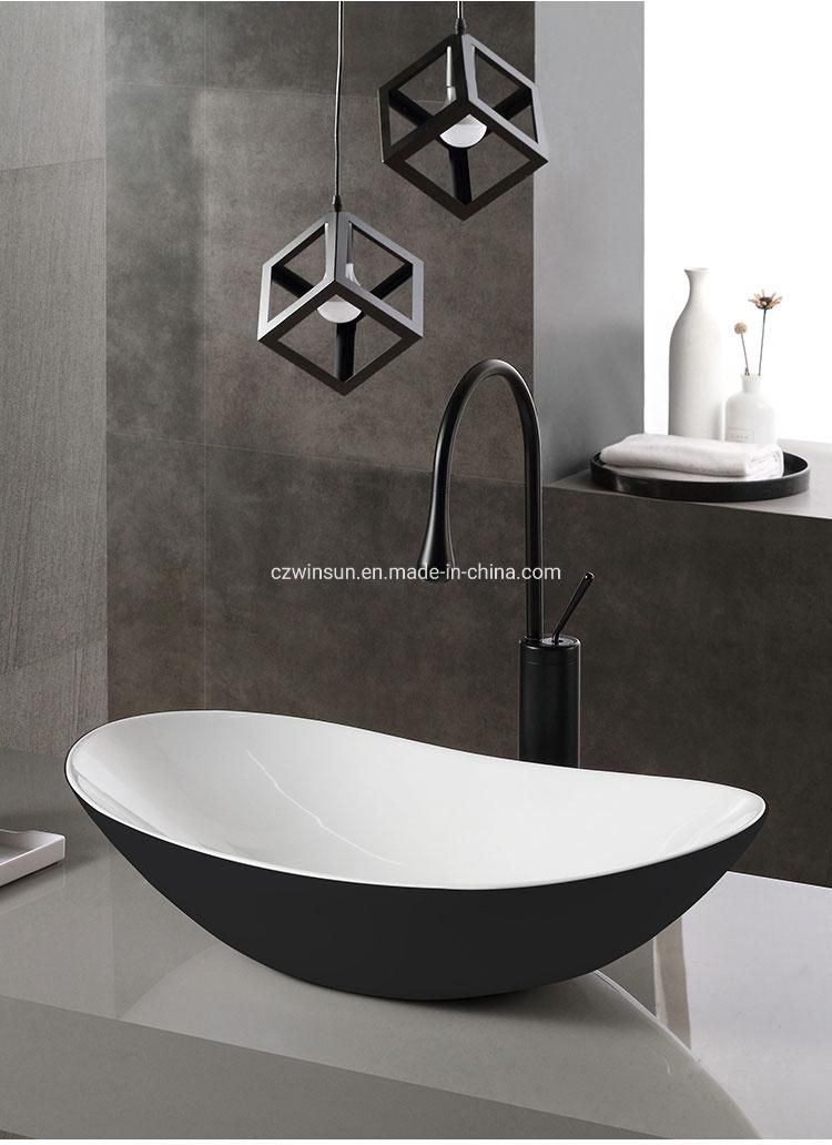 European Style Ceramic Bathroom Sink Color Wash Basin