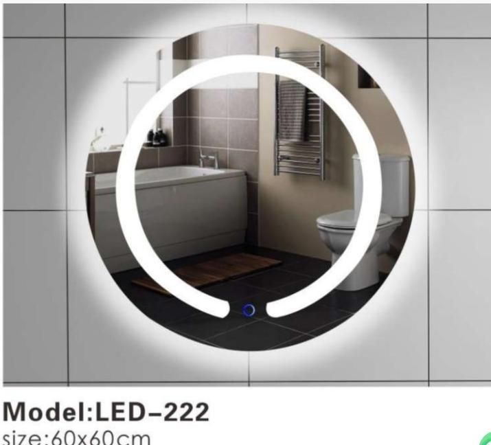 Round Simple European LED Home Smart Glass Wall Bathroom Mirror