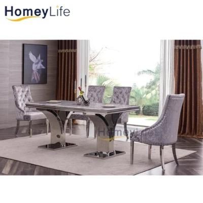 European Style Hotel Restaurant Household Marble Dining Table