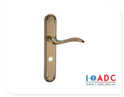 High Quality Sliver Color Aluminum Alloy Handle on Aluminum Plate for Wooden Door