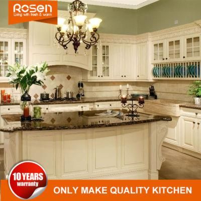 High End European Style Modular Cherry Solid Wood Kitchen Cabinet