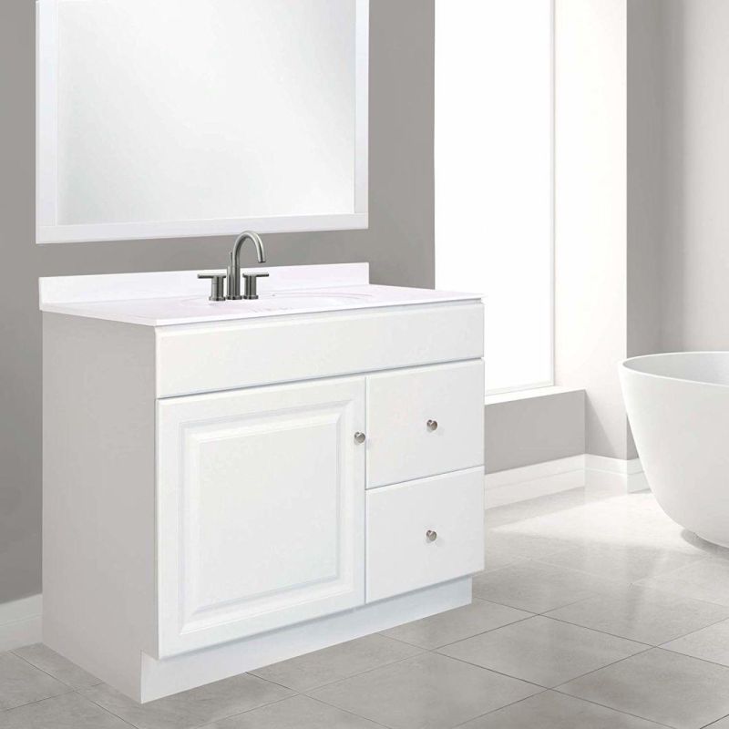 Top Selling European Style MDF PVC White Modern Style Bathroom Furniture Cabinet Vanity