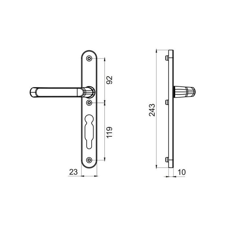 High End Product Custom Color Door Hardware Door Handle