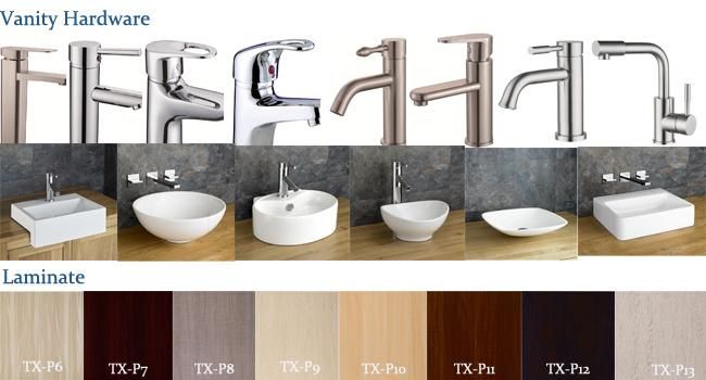 European Style Shaker Panel Bathroom Vanity for Customized