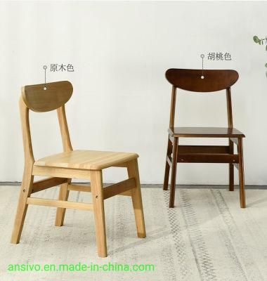 All Solid Wood Backrest Best Quality Outdoor Wooden Chair Modern Wooden Dining Chairs