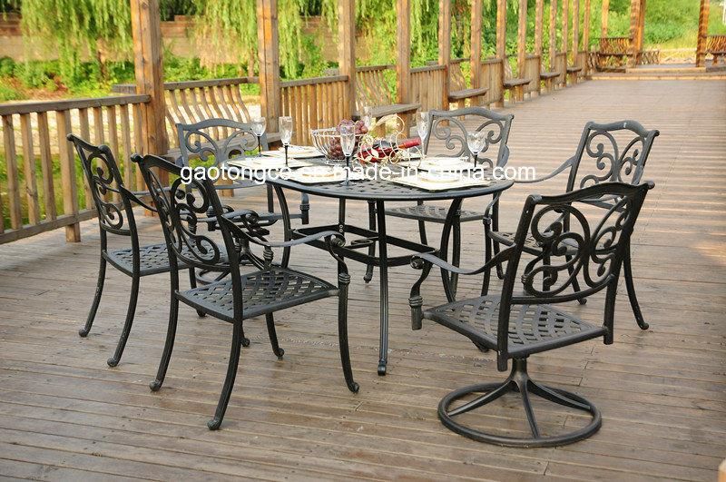 Fendias Antique Cast Aluminum 3-Piece Outdoor Garden Furniture Bistro Set in Black, White
