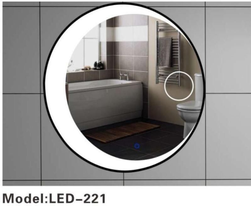 Irregular 36inches European CE LED Smart Bathroom Wall Mirror Espejo