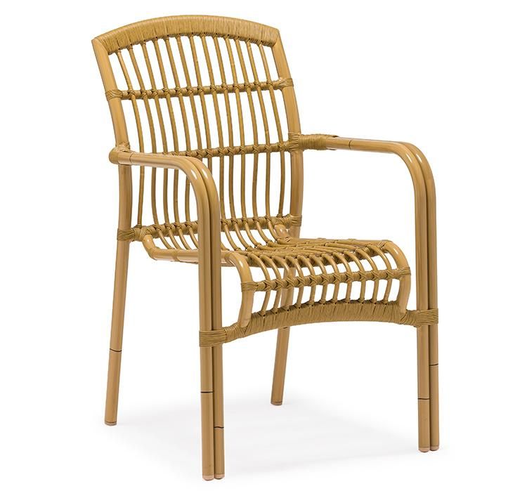 Metal Rattan Indoor Patio Vintage Bamboo Chair Indonesia for Dining