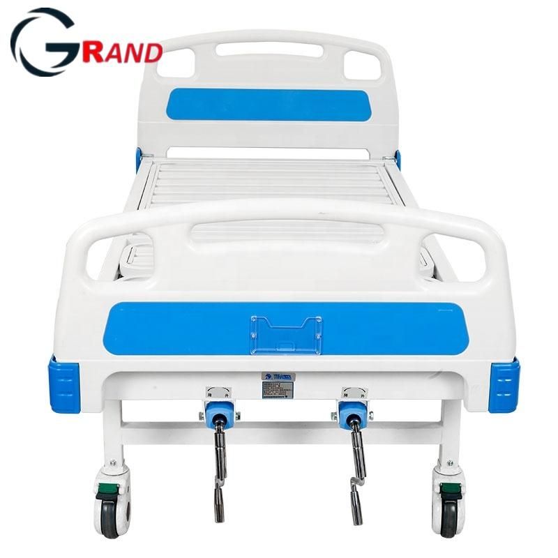 European Style Four Small Guardrails Central Control Casters Integrated Brakes Cold-Rolled Steel Hospital Bed