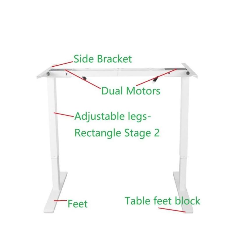 Height Adjustable Desk Frame Steel Manufacturer with Cable Management