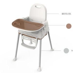Adjustable 3 in 1 Baby High Chair /Leather Cover Easy Cleaning Dinner Chair