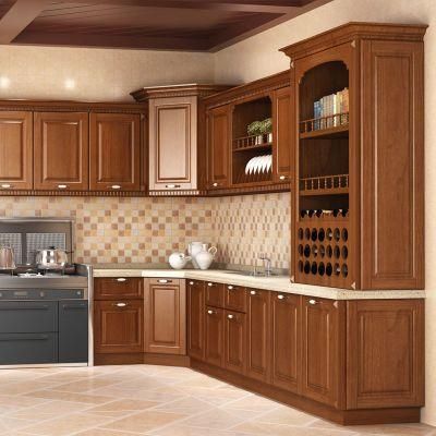 European Style Shaker Organizer Modern Wooden U Shaped Modular Kitchen Cupboards Cabinet