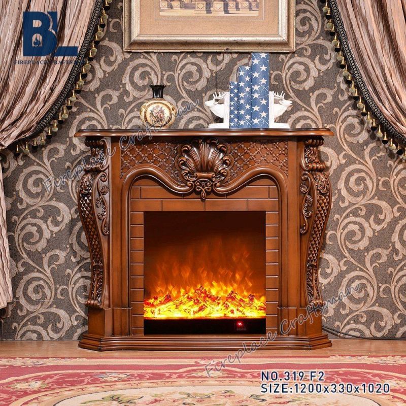 European Style Sculpture Hotel Furniture Electric Fireplace (319-F2)