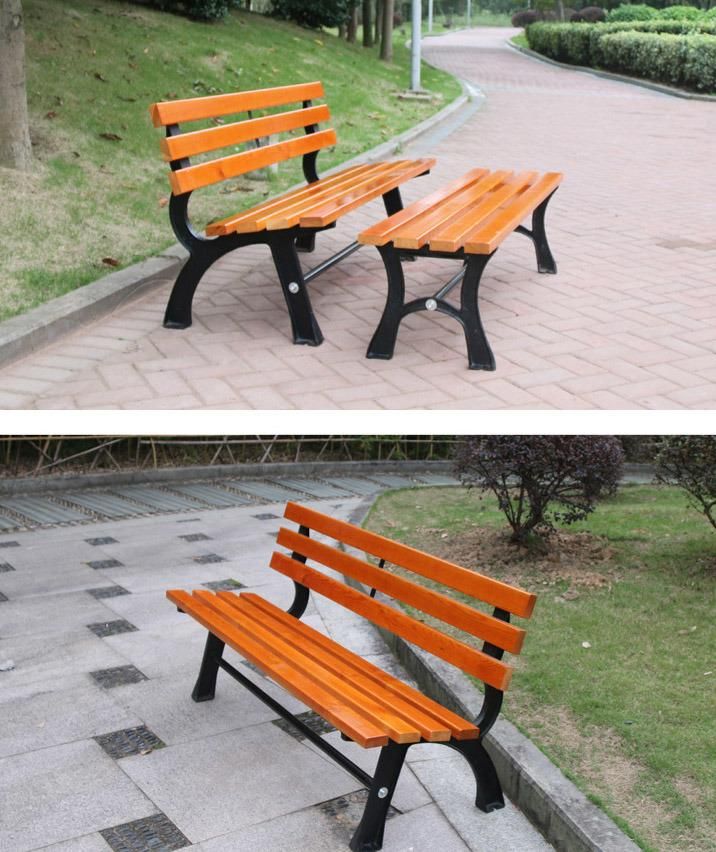 Public Park Seat Iron Leg Garden Bench