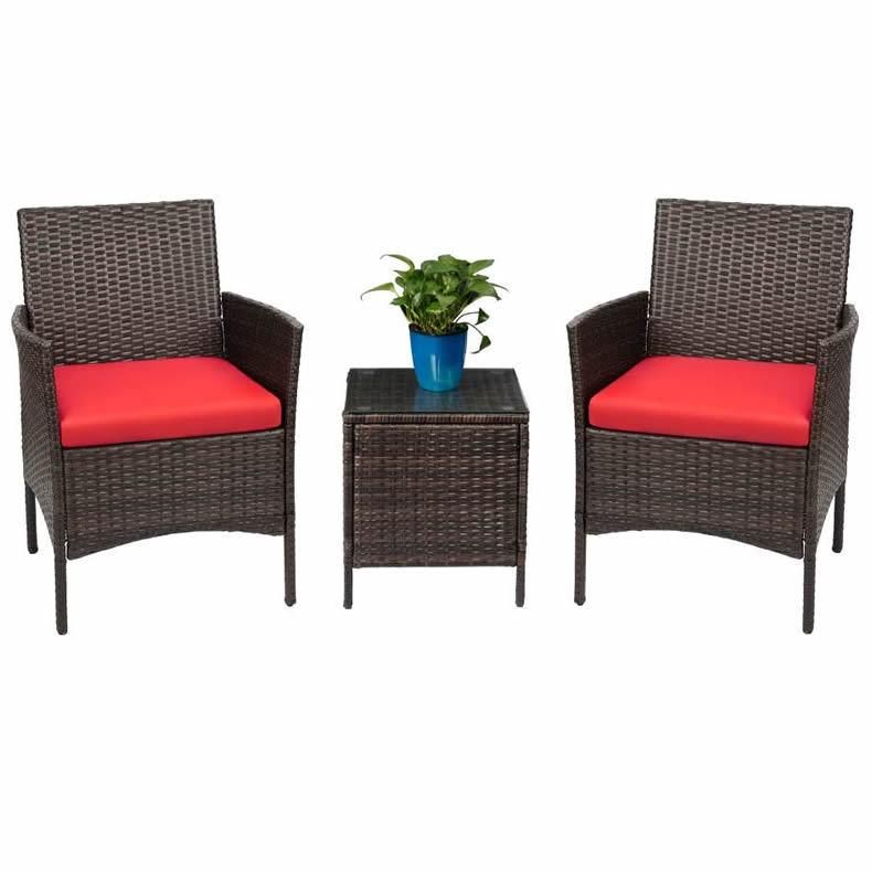 Luxury Patio Furniture Outdoor Wicker Conversation Set Garden Sets Rattan